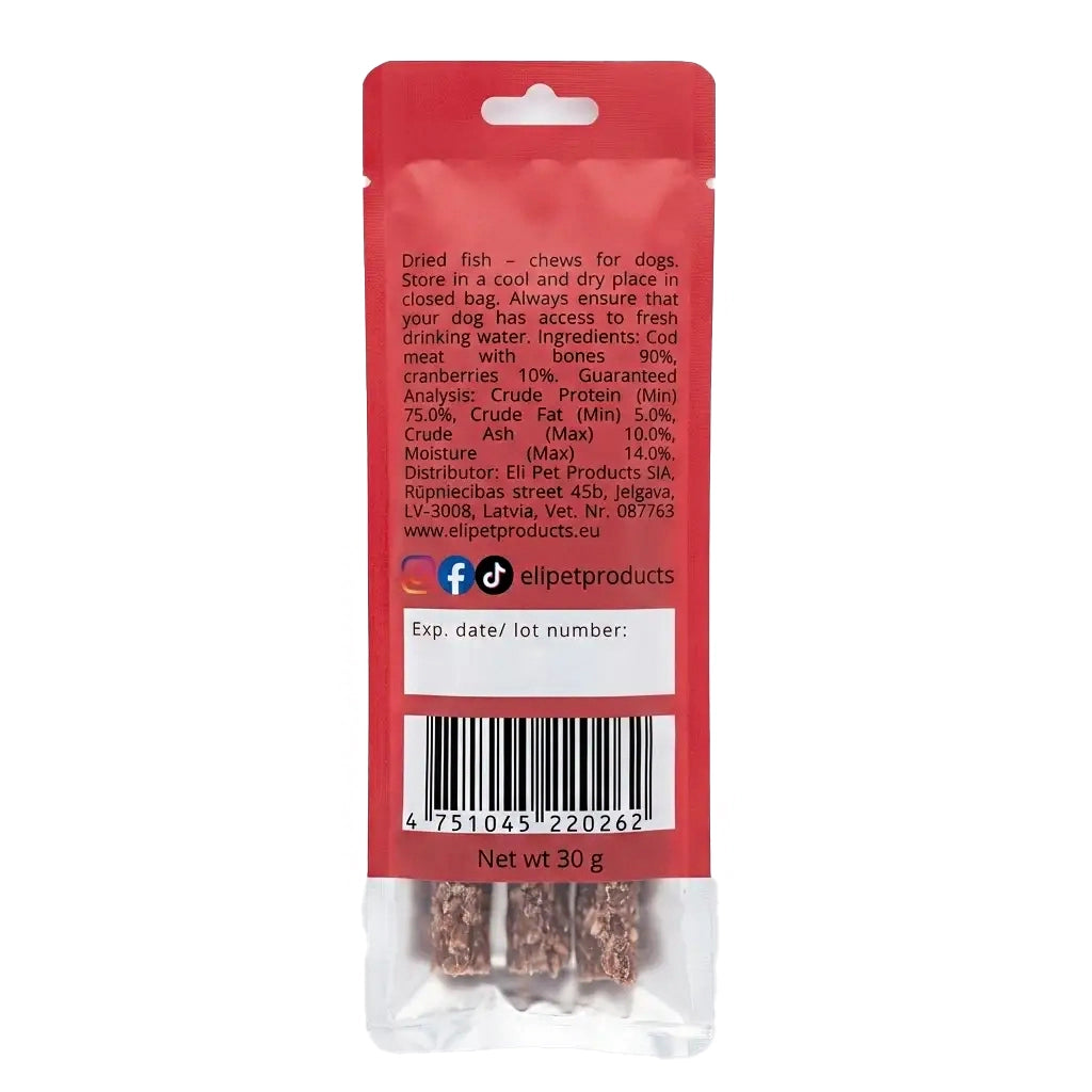 Dried Cod Sticks with Cranberries