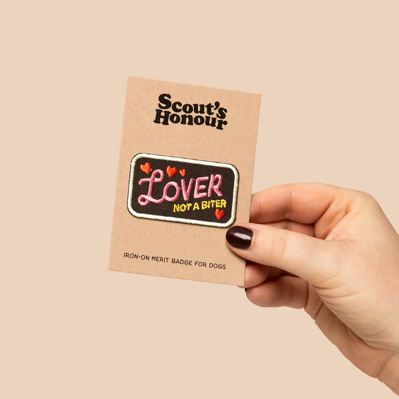 Lover not a Biter Badge