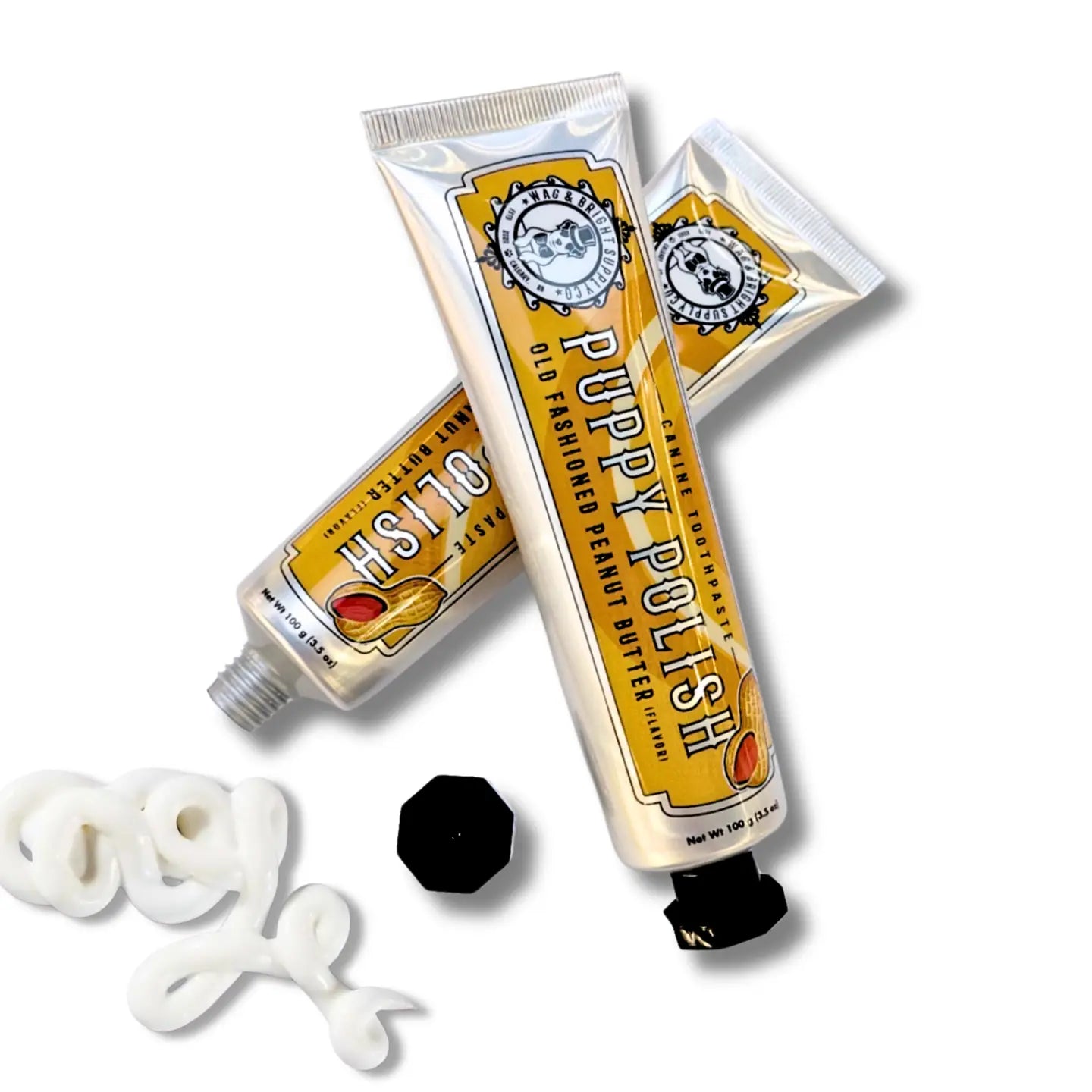 Puppy Polish Natural Dog Toothpaste | Old Fashioned Peanut Butter