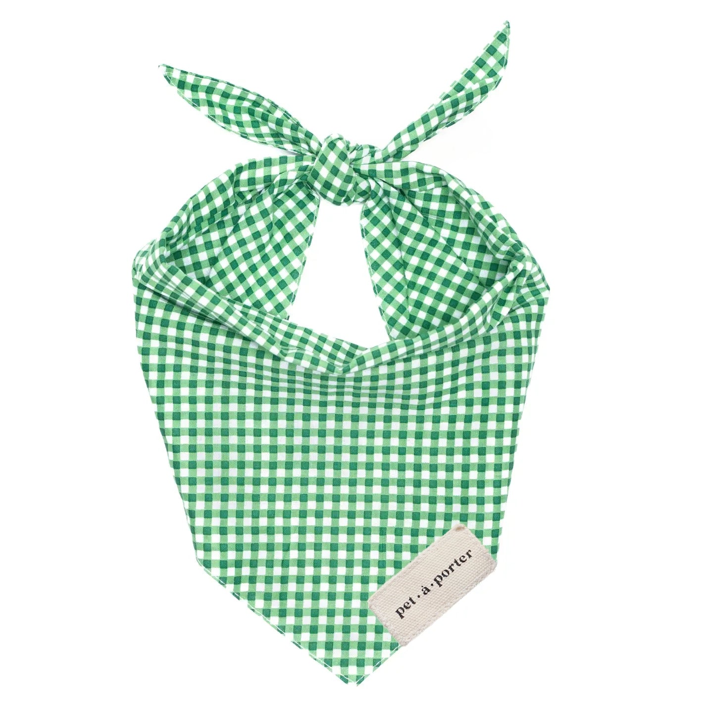 Green Gingham Bandana