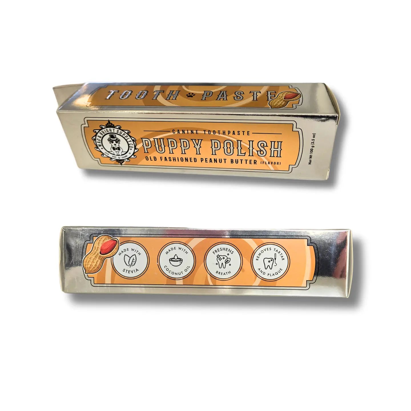 Puppy Polish Natural Dog Toothpaste | Old Fashioned Peanut Butter
