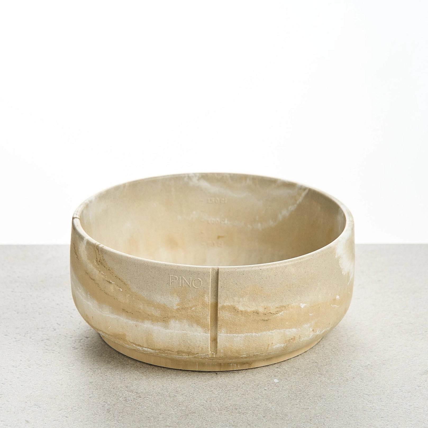 Classic Feeder Bowl - Owl Greige Marble