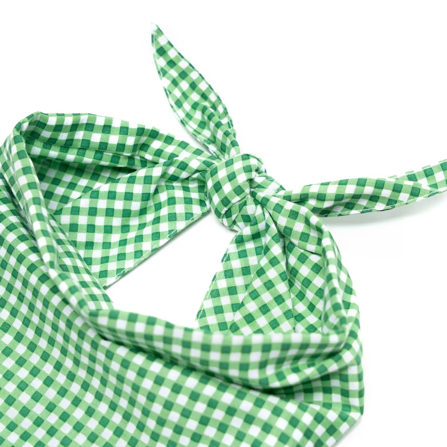 Green Gingham Bandana
