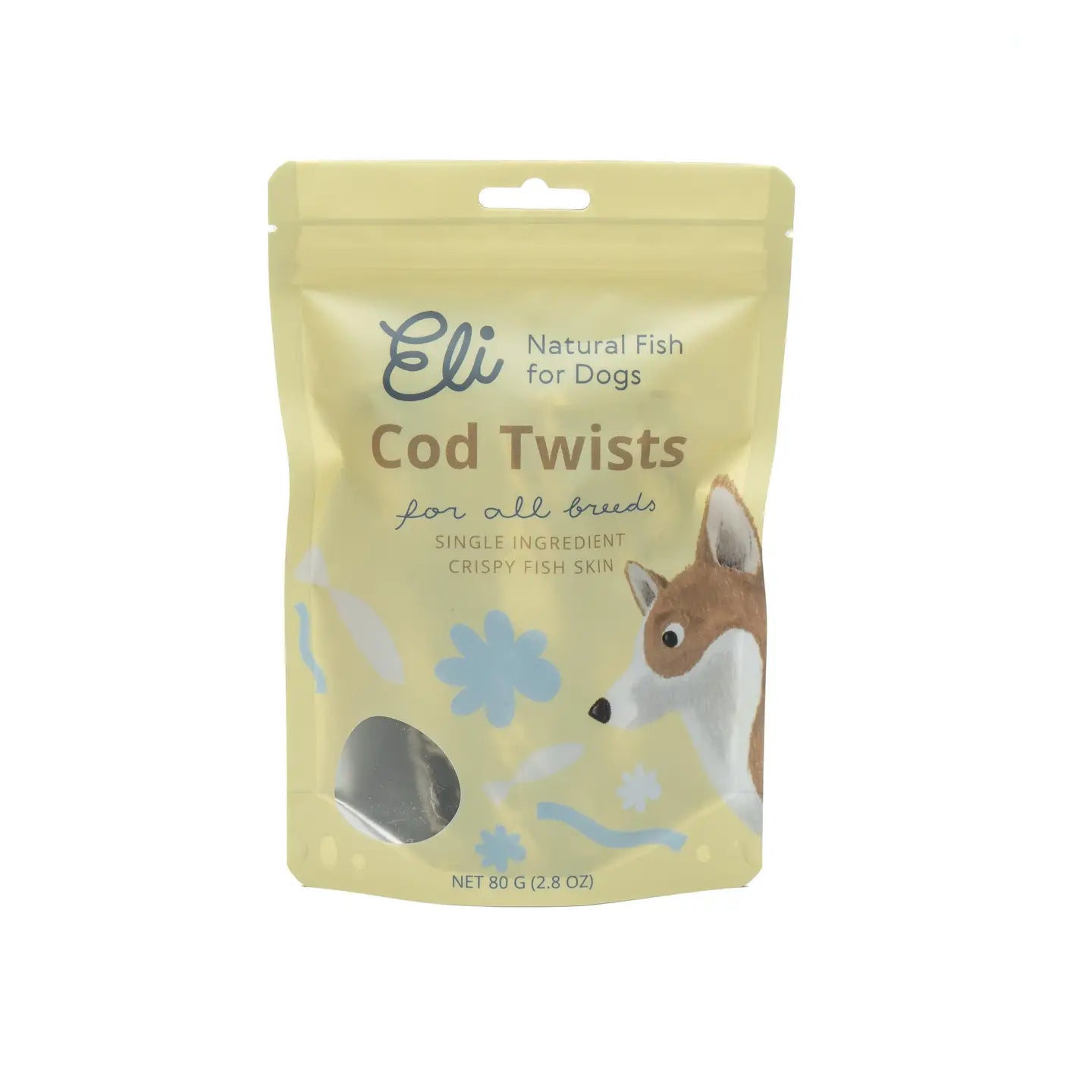 Dried Cod Skin Twists Dog Treats