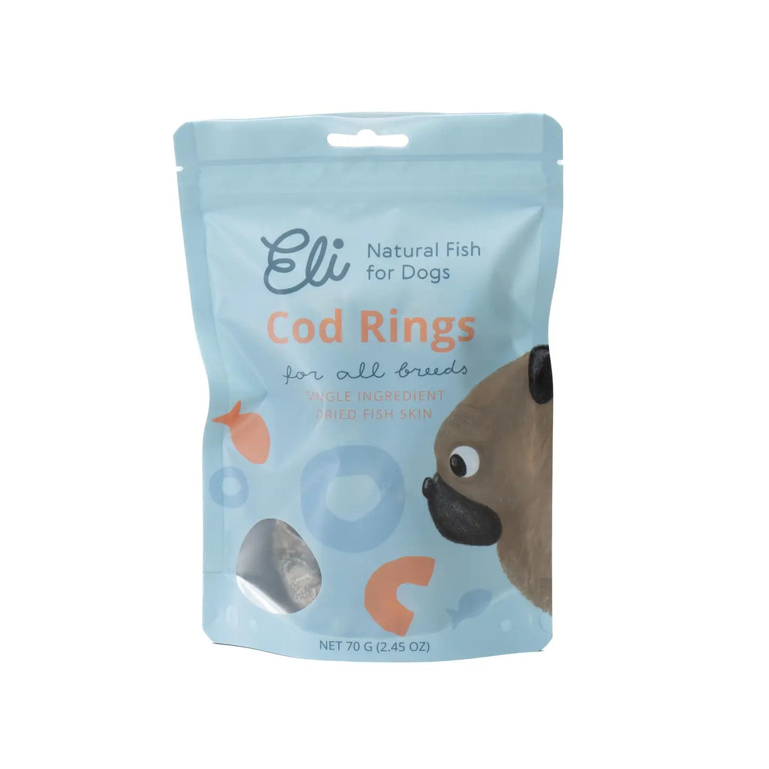 Dried Cod Skin Rings Dog Treats