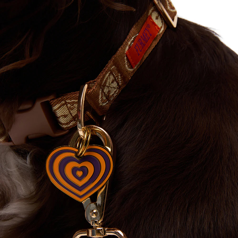 Furmey Orange Heart Tag