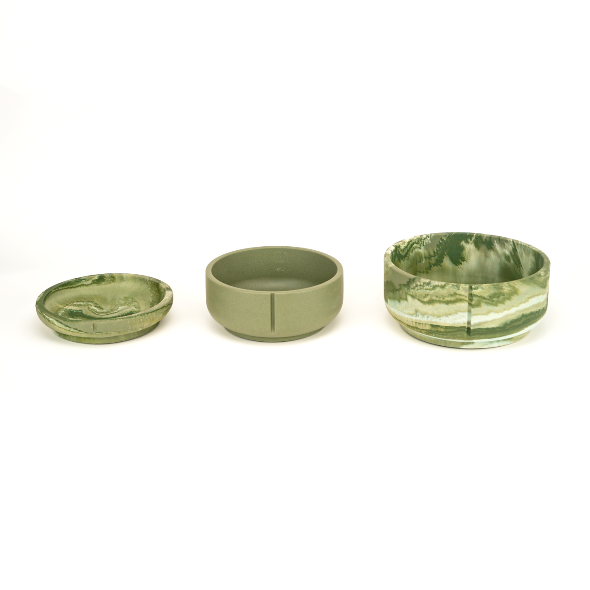 Classic Feeder Bowl - Duck Green Marble