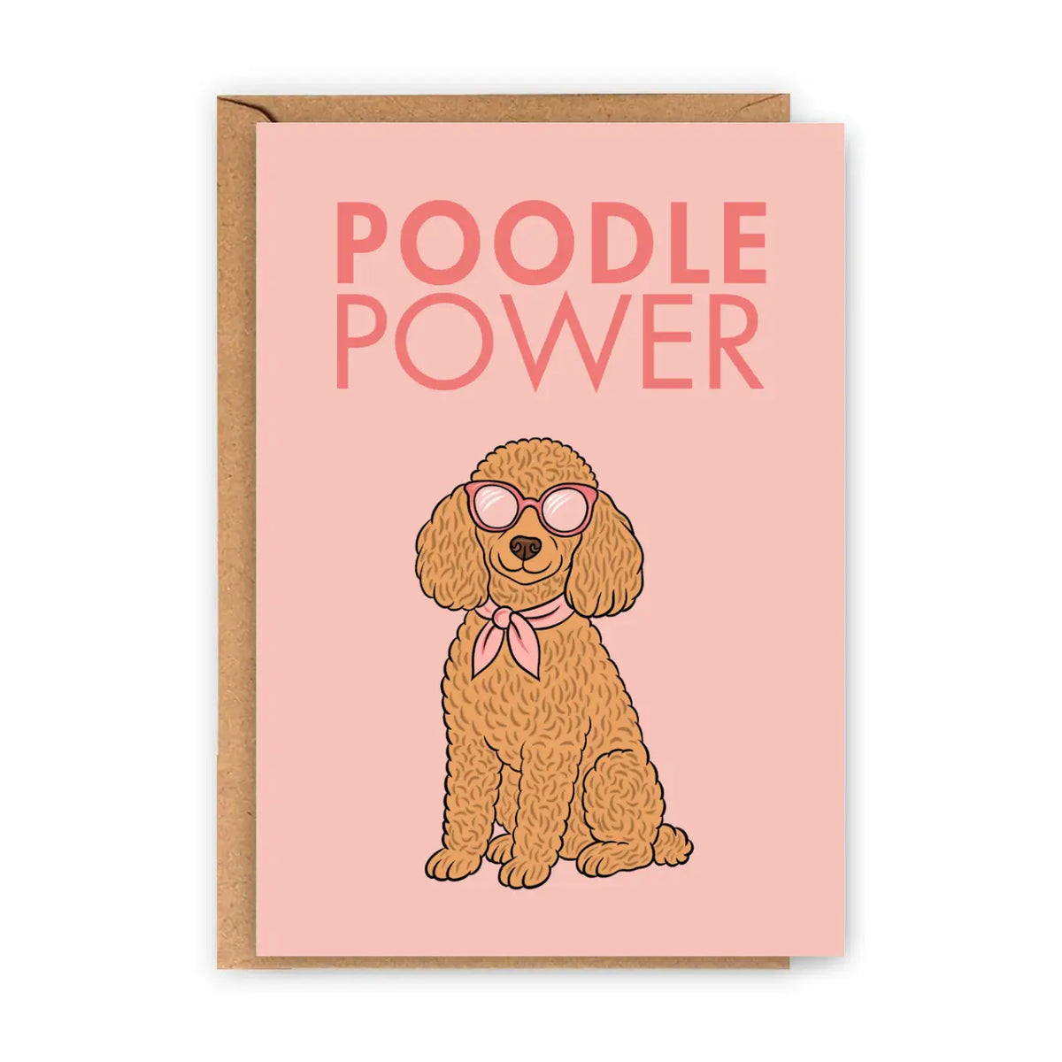 Poodle Power Greeting Card