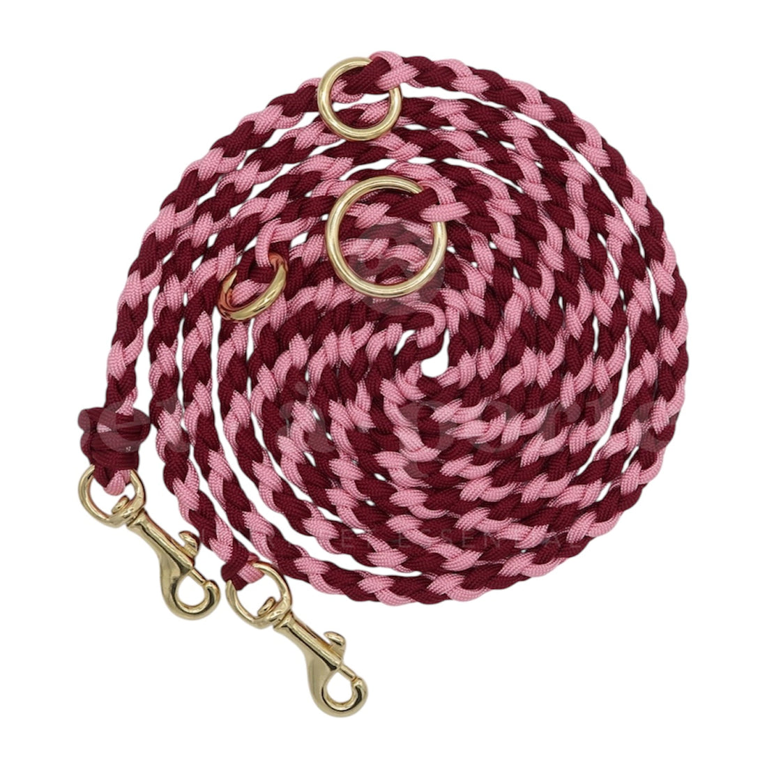 Adjustable Paracord Leash - Rosewood