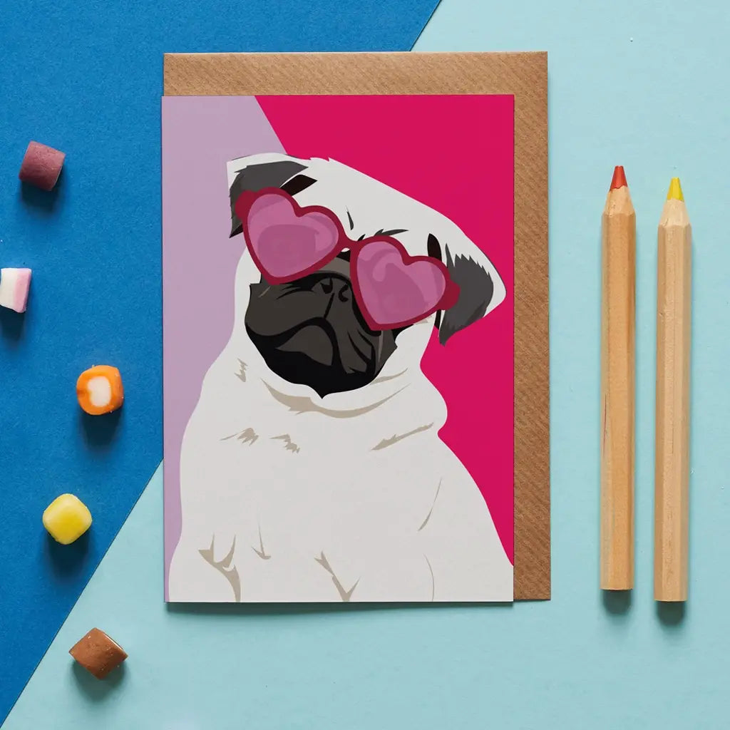 Quincy the Pug Card