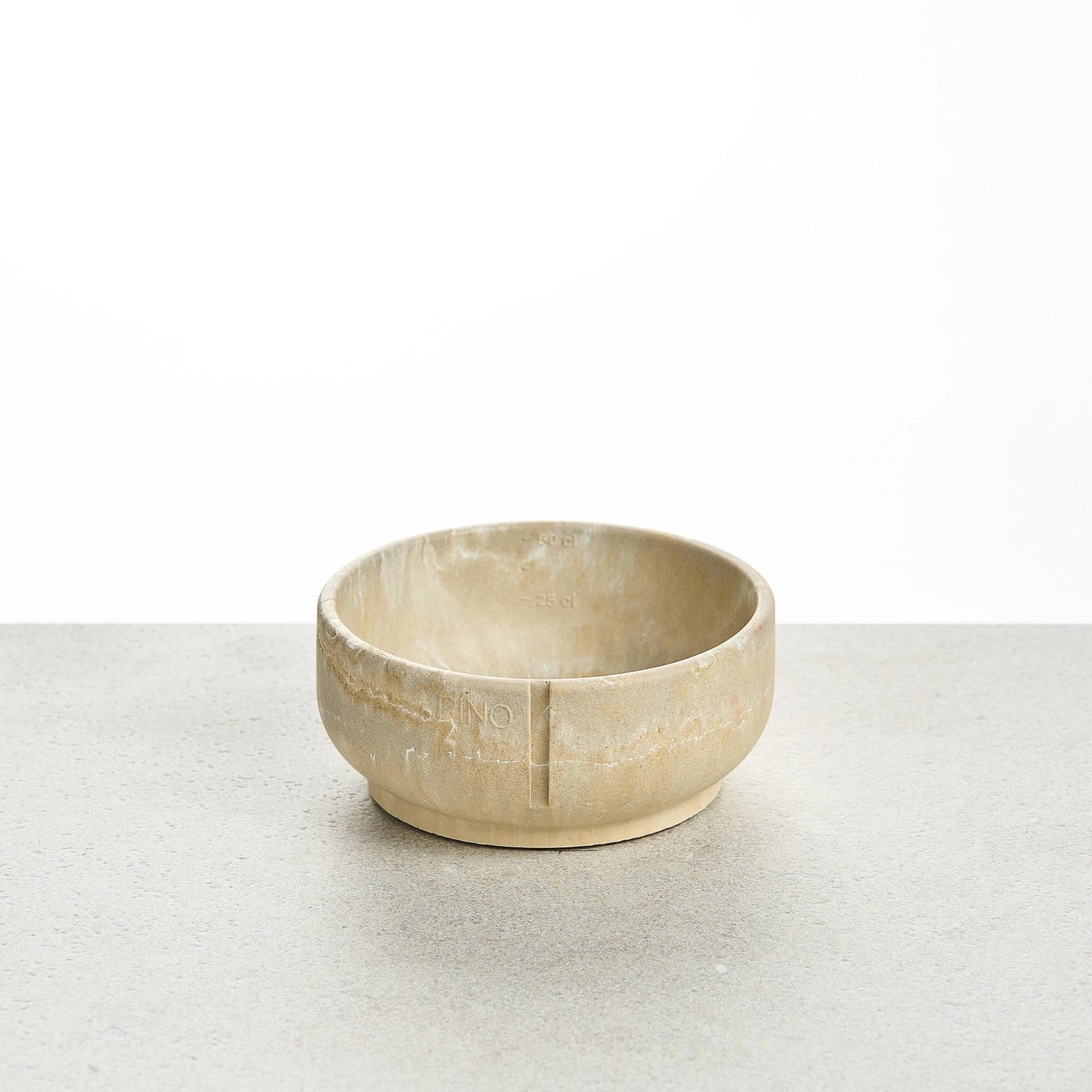 Classic Feeder Bowl - Owl Greige Marble