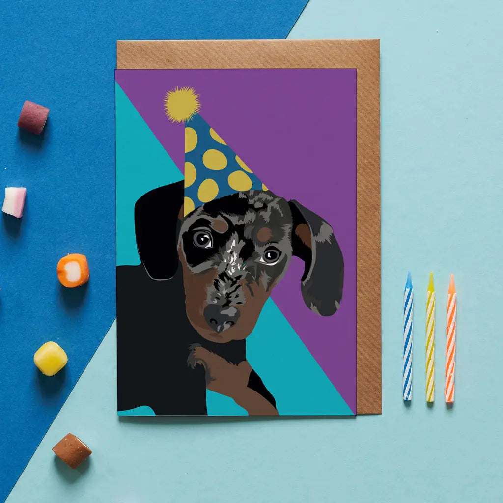 Stella the Sausage Dog Card