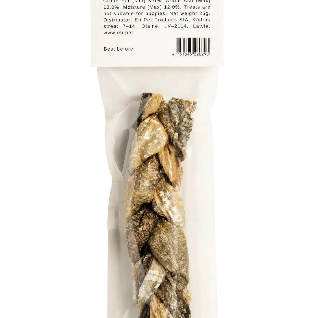 Dried Cod Skin Braid Dog Treat