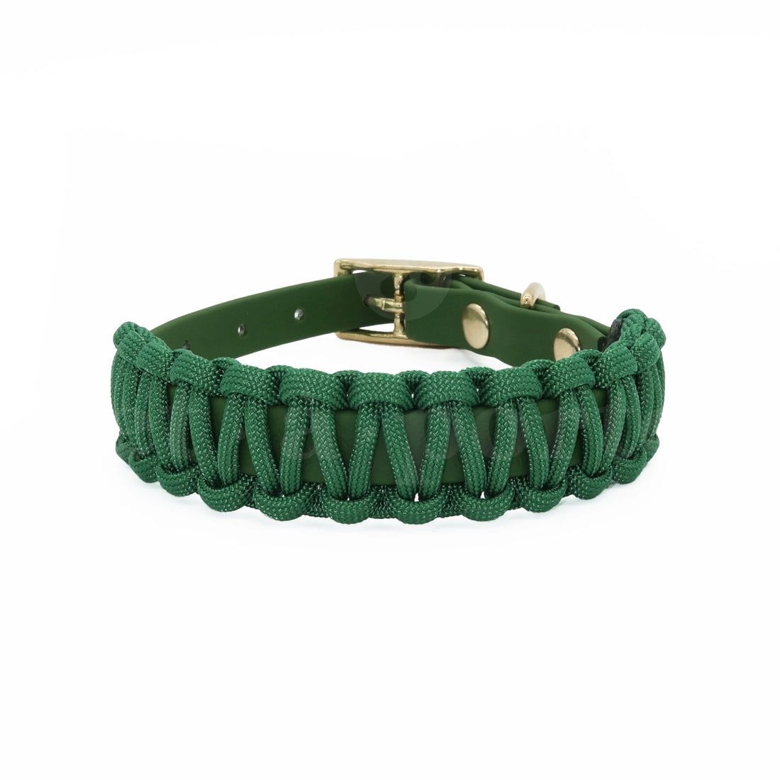 Pine Green Biothane Paracord Collar
