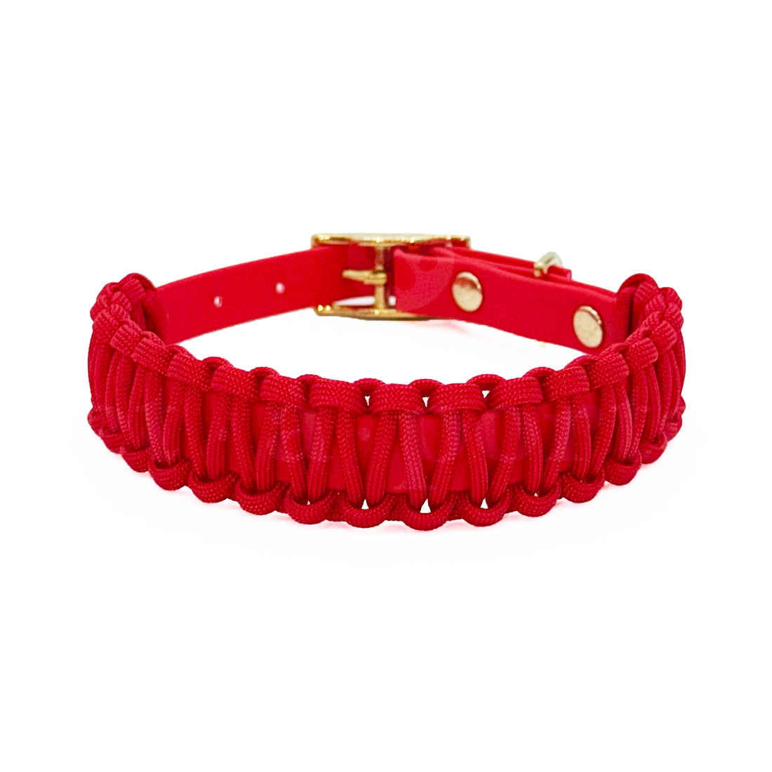 Red Biothane Paracord Collar
