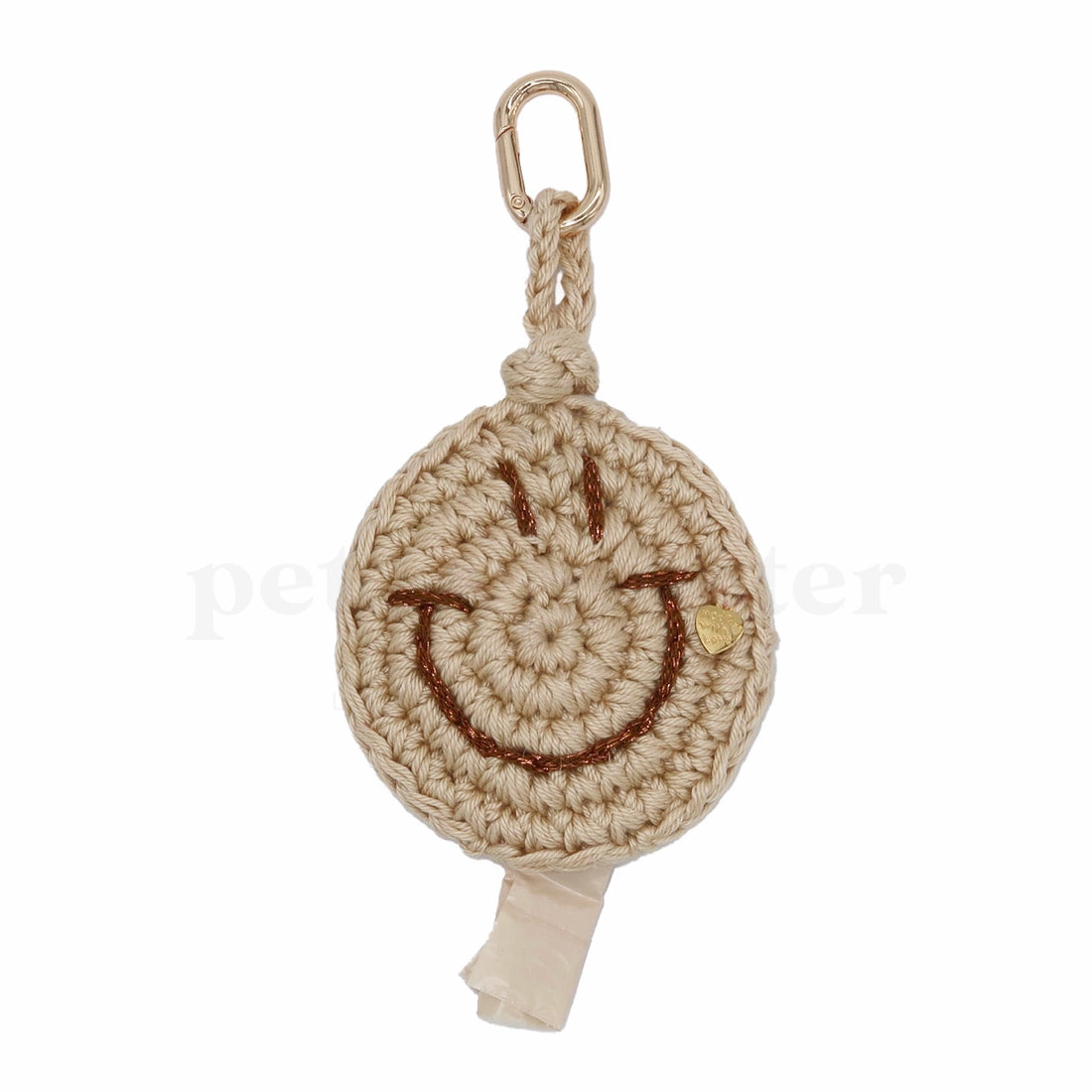 Smiley Poop Bag | Beige