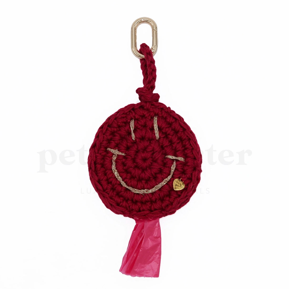 Smiley Poop Bag | Burgundy