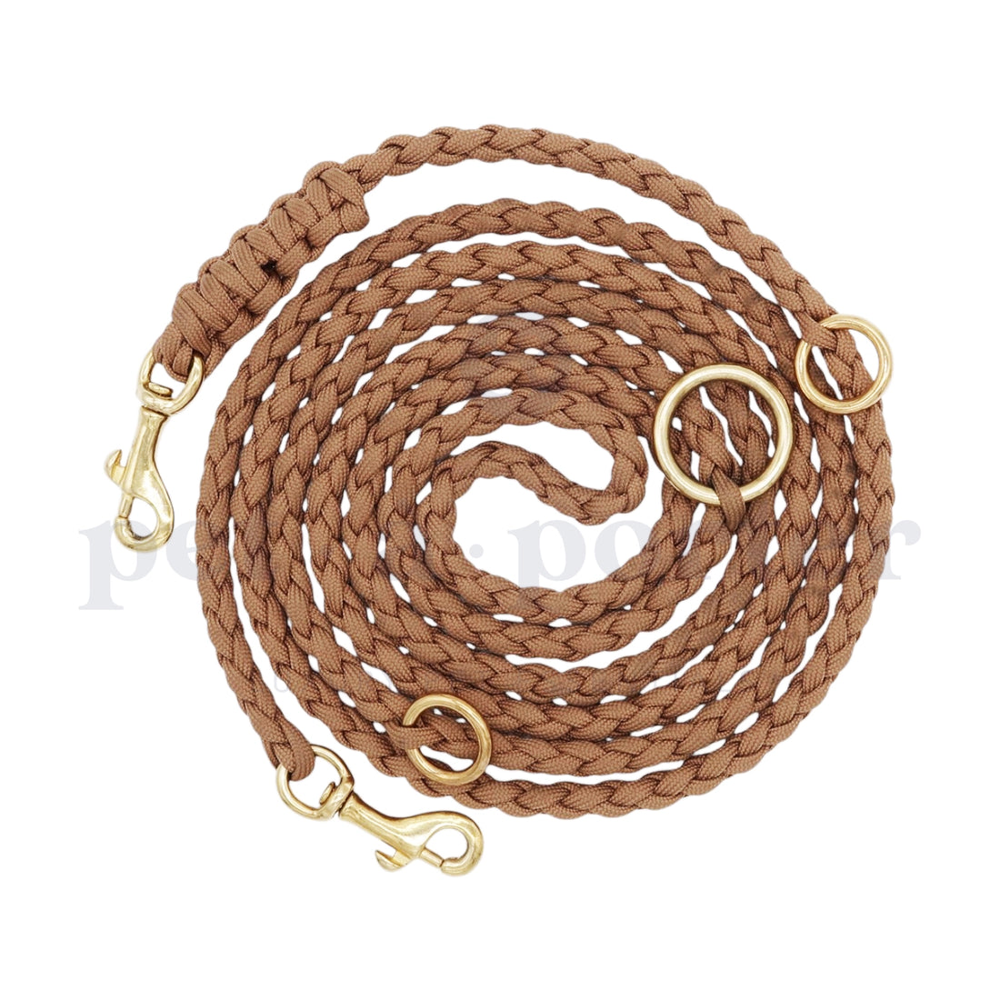 Adjustable Paracord Leash - Camel