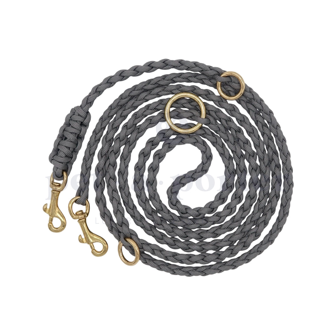 Adjustable Paracord Leash - Grey