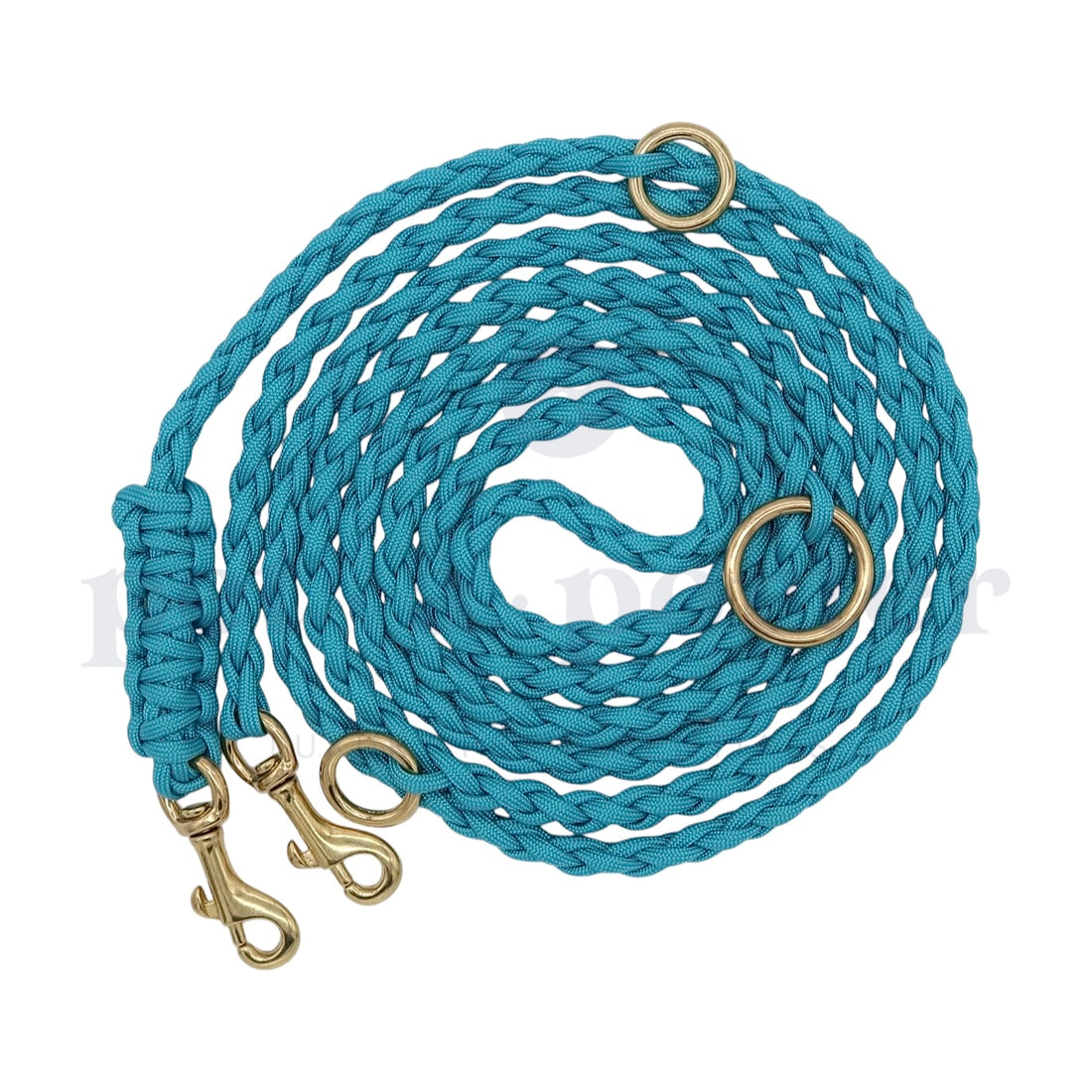 Adjustable Paracord Leash - Turquoise