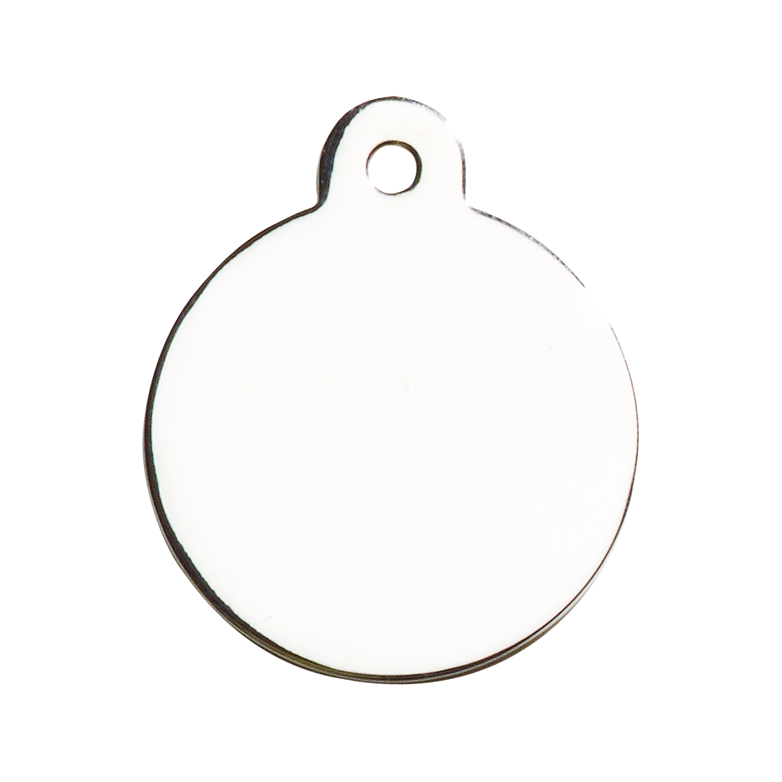 Round Prestige Dog Tag - Silver