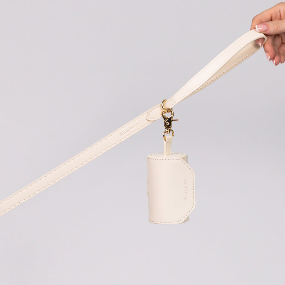 Ivory Cloud - Vegan Leather Poop Bag Holder