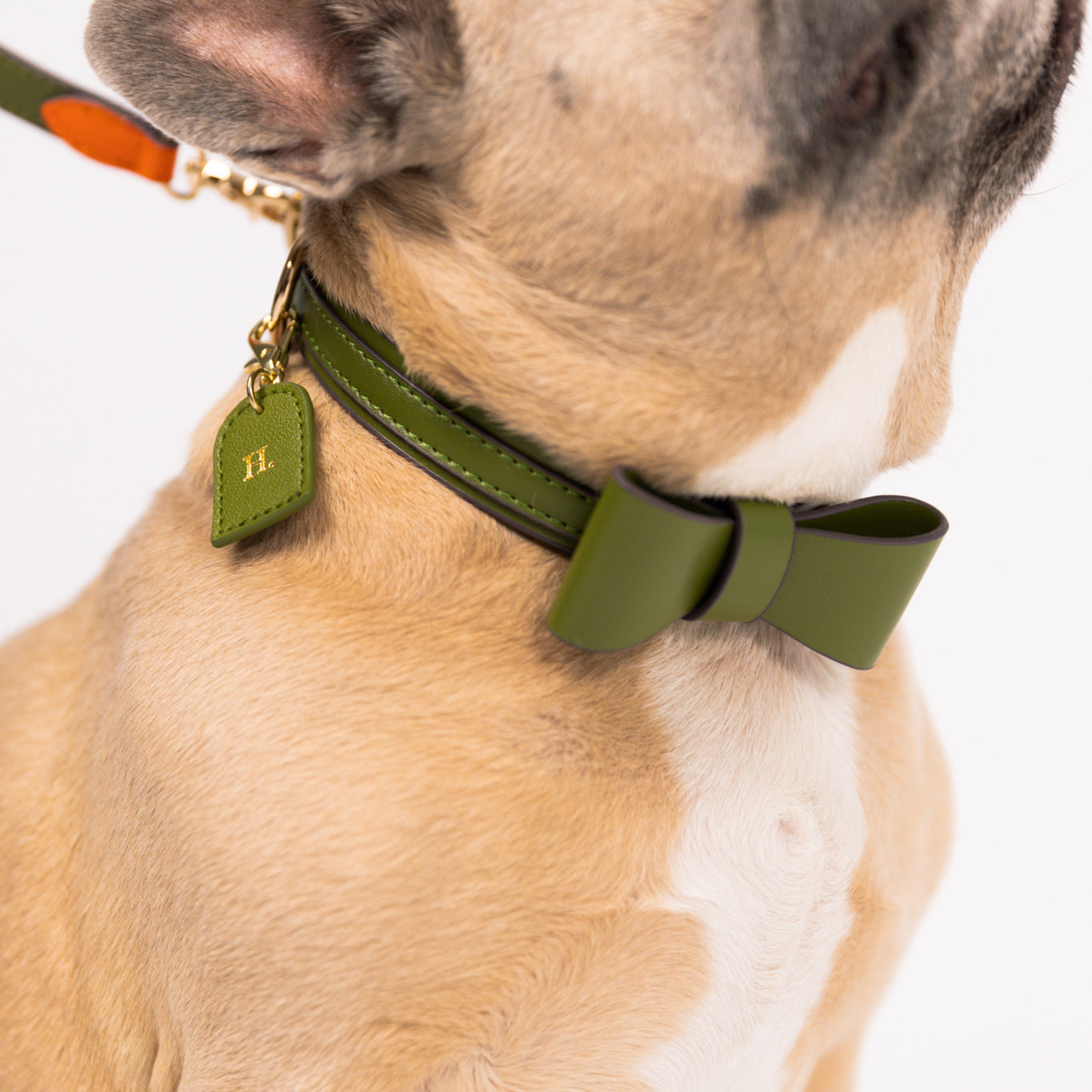 Khaki - Vegan Leather Bowtie