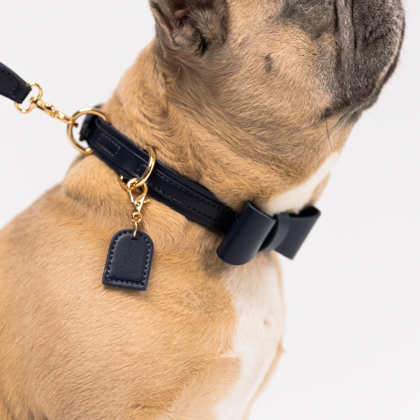 Midnight Blue - Vegan Leather Bowtie