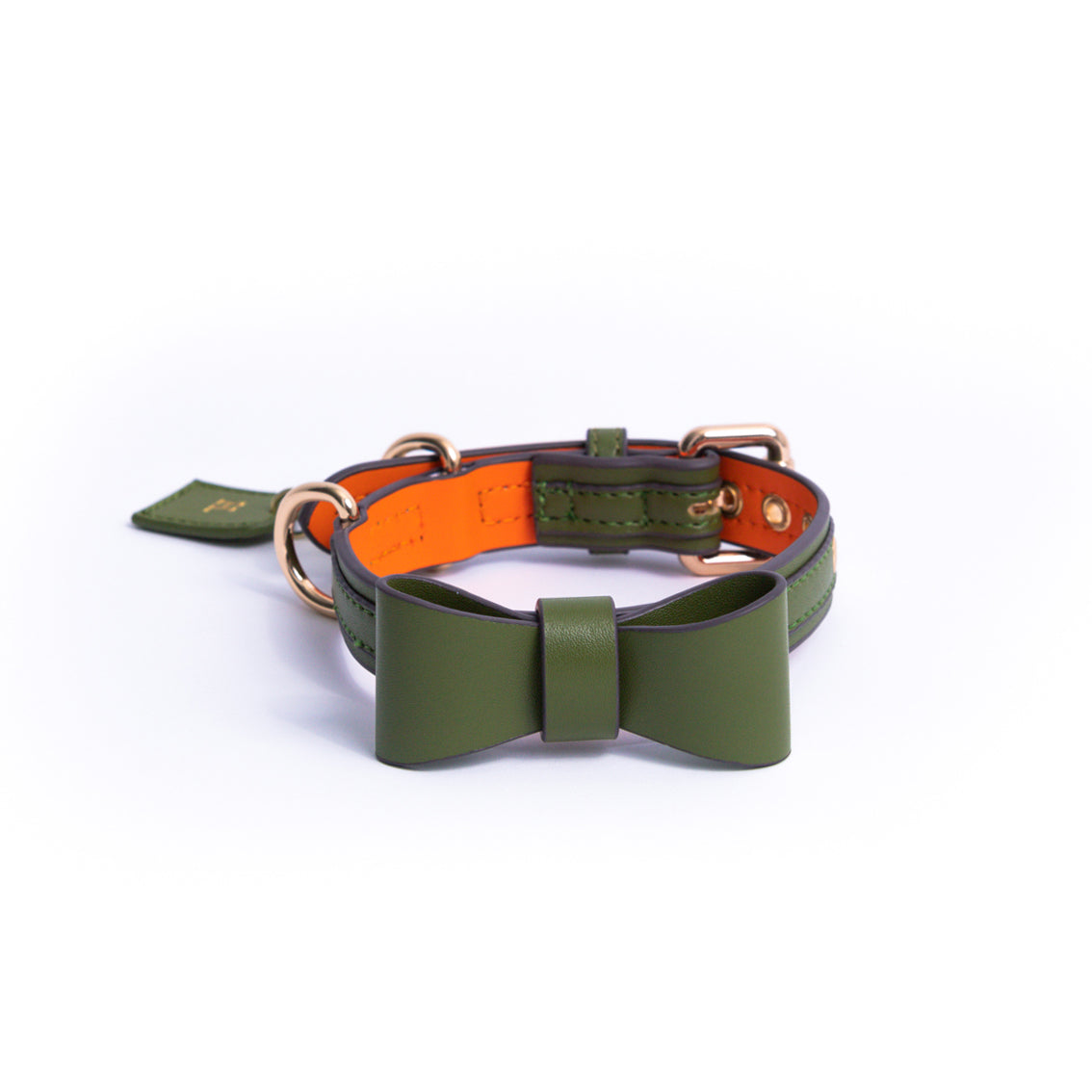 Khaki - Vegan Leather Bowtie