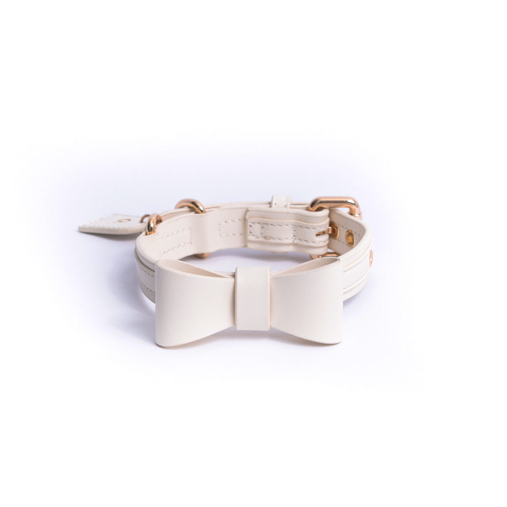 Ivory Cloud - Vegan Leather Bowtie