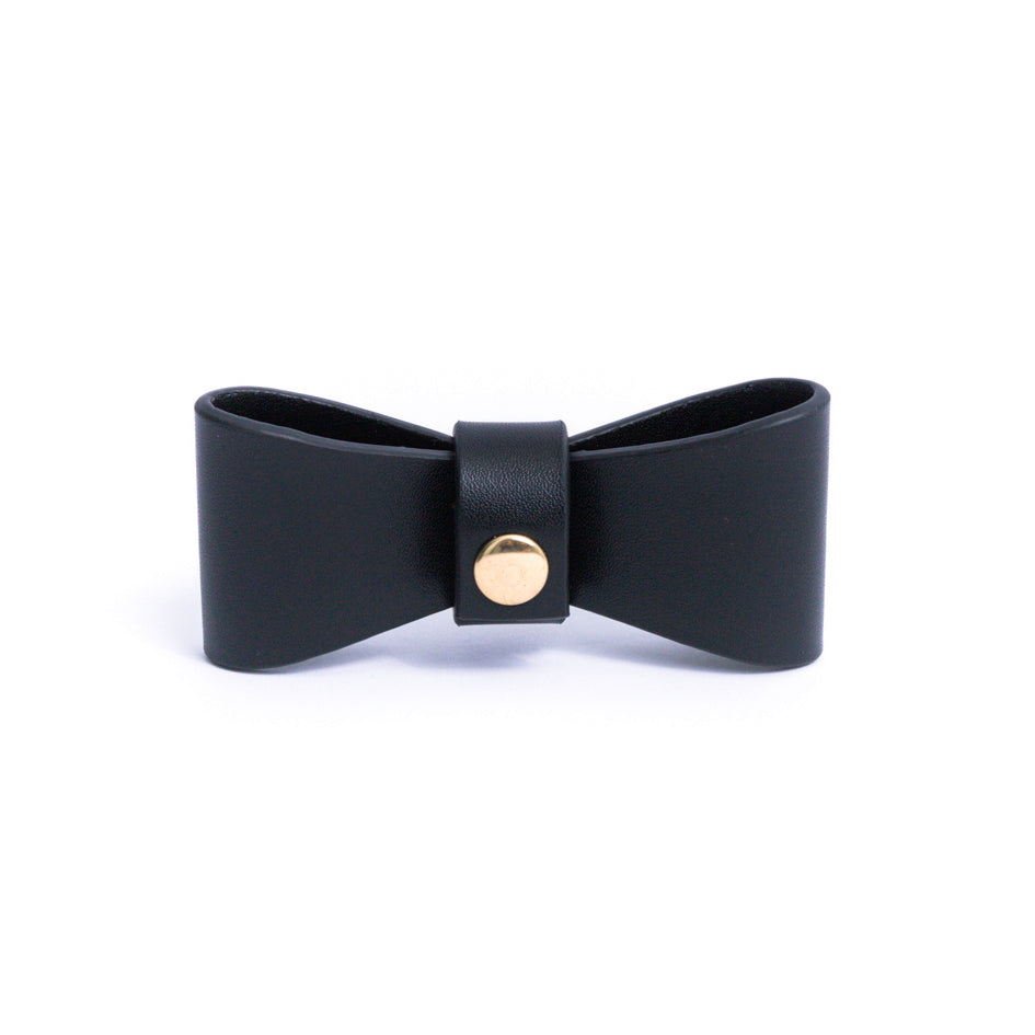 Onyx Black - Vegan Leather Bowtie