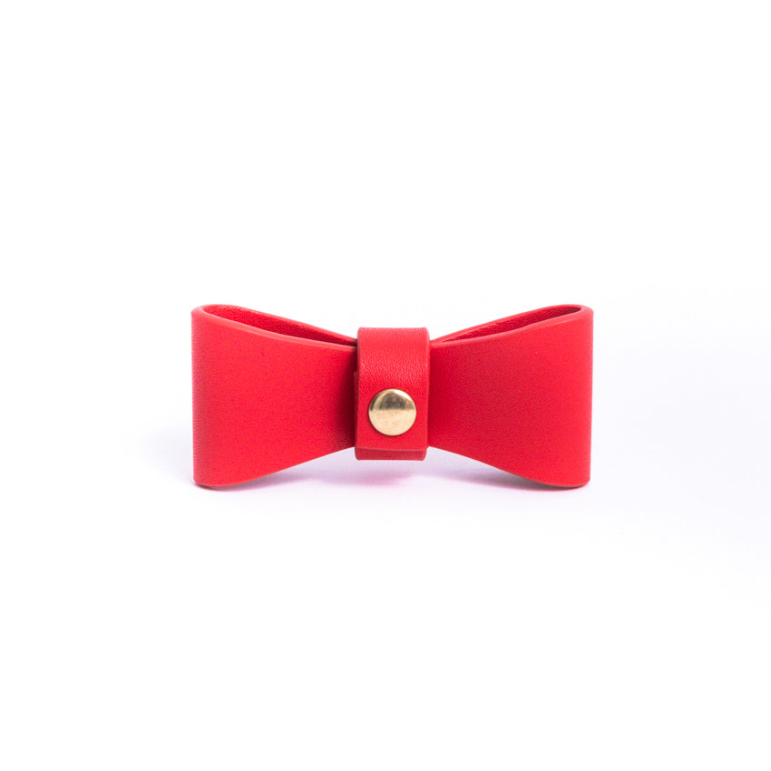 Ferrari Red - Vegan Leather Bowtie