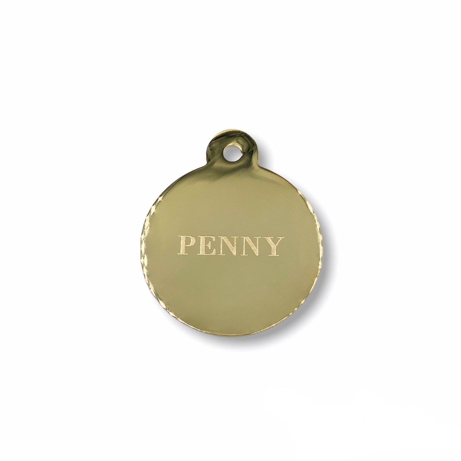 Round Prestige Dog Tag - Gold