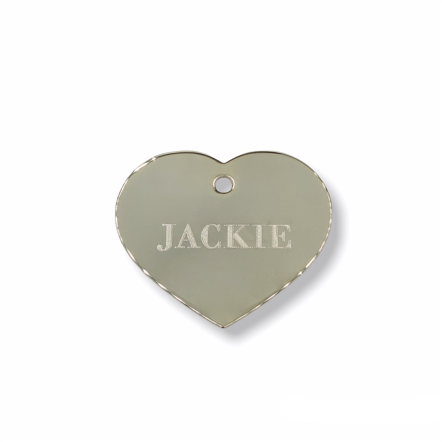 Heart Shaped Prestige Dog Tag - Silver