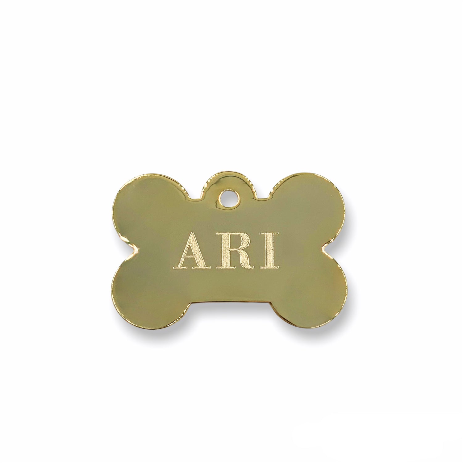 Bone Shaped Prestige Dog Tag - Gold