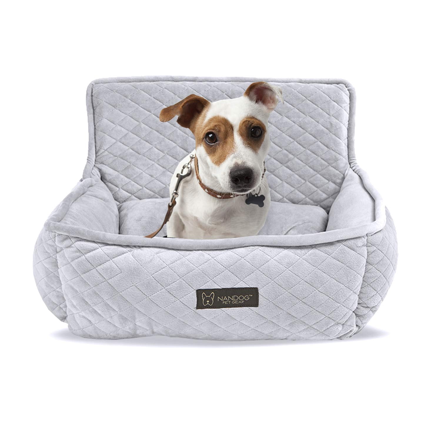 Quilted Car Seat - Light Grey