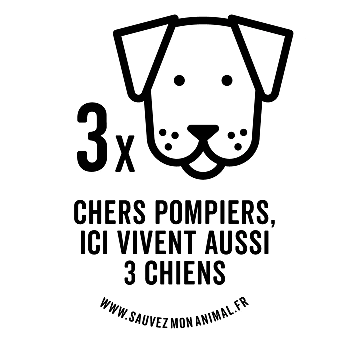 Save My Pet Sticker - 3 Dogs