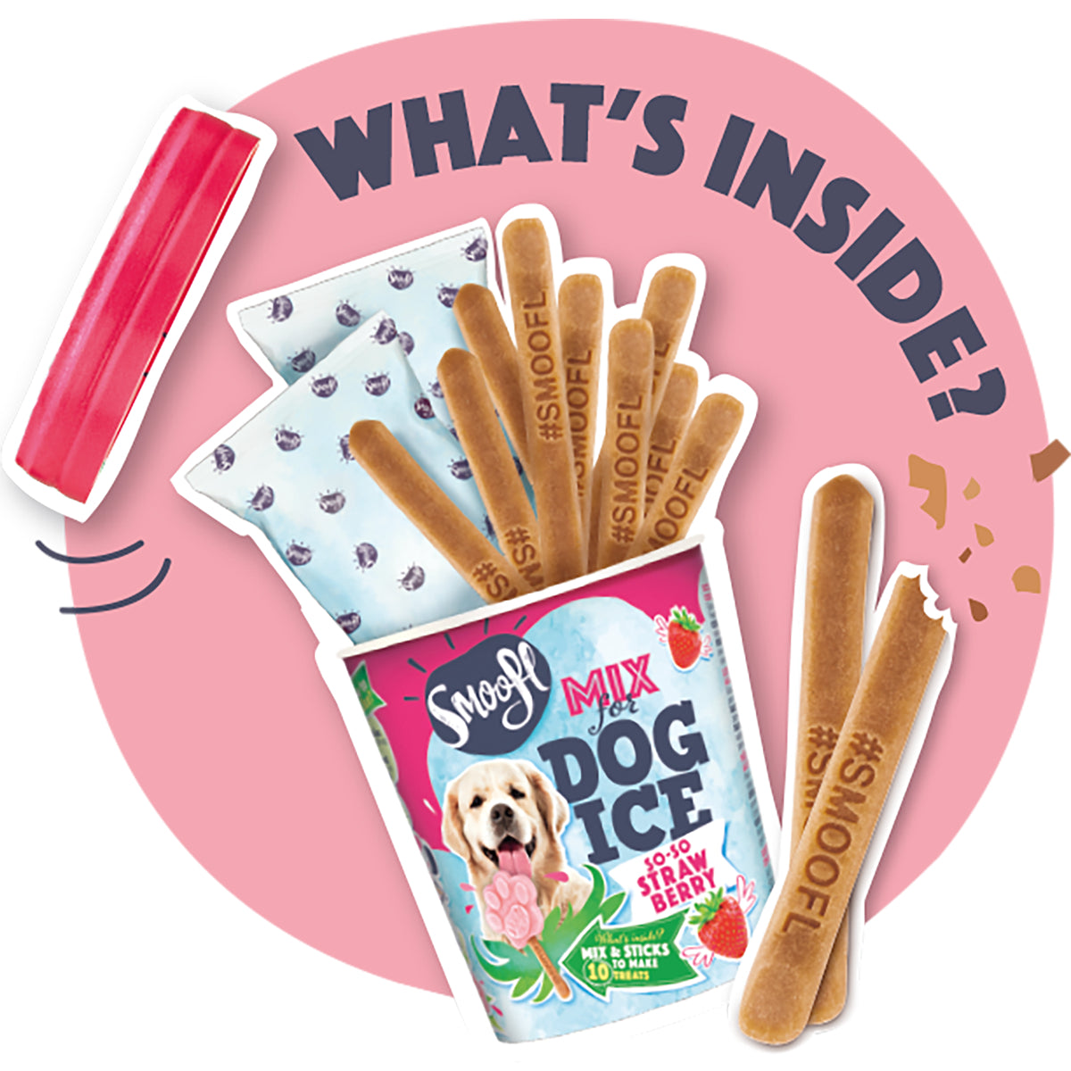 Ice Cream Mix for Dogs - Strawberry