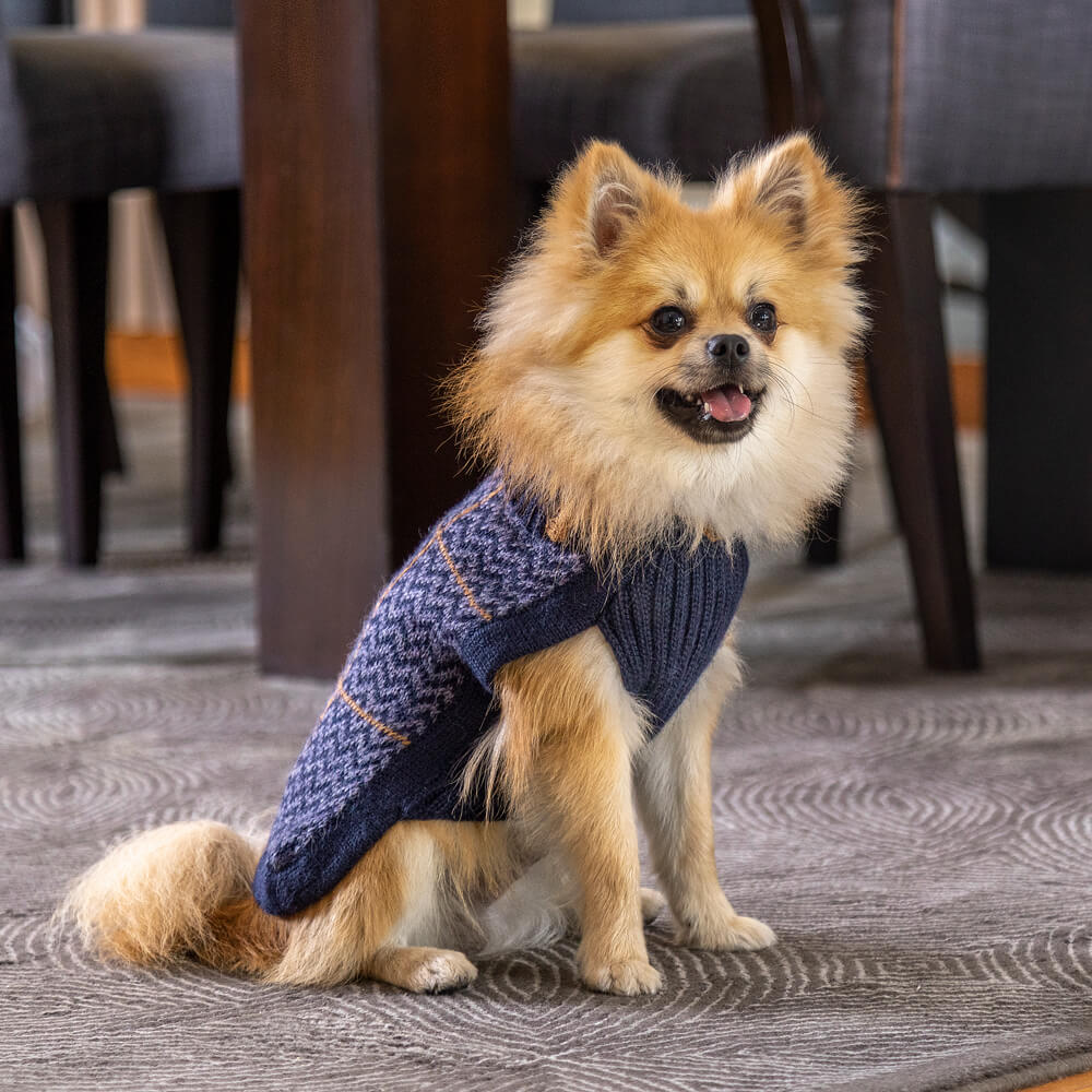 Preppy Blue Alpaca Sweater