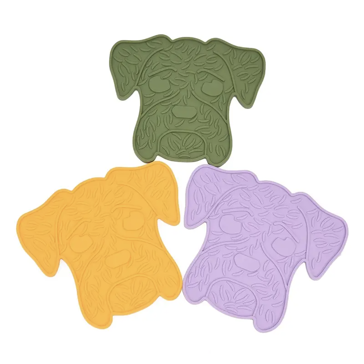Enrichment Licking Mat with Suction Cups - Dog Face