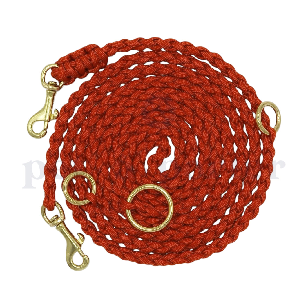 Adjustable Paracord Leash - Burned Orange