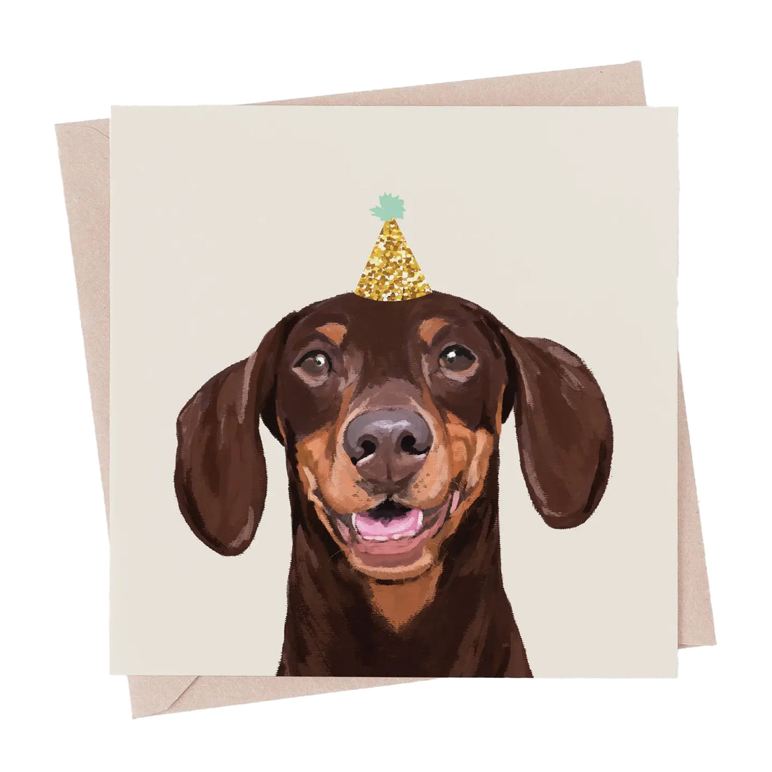 Dachshund Choco & Tan Dog Greeting Card