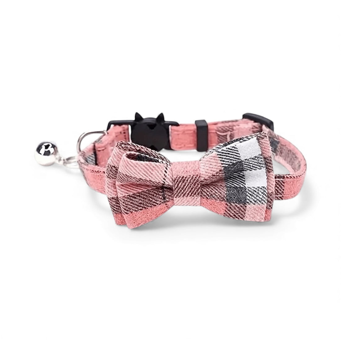 Adjustable Collar with Bell | Pink Plaid