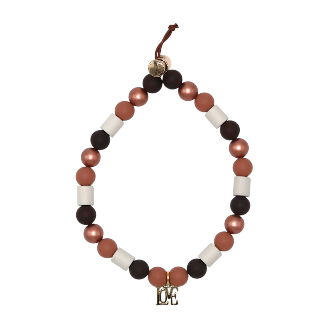 Anti-Tick Beads Collar - Bronze Delight