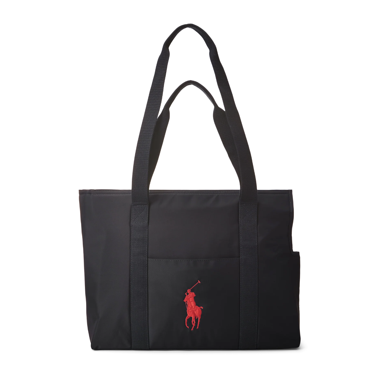 POLO RALPH LAUREN Woven Tote Black Red Pet a Porter