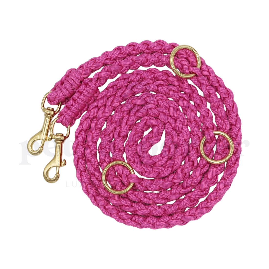Adjustable Paracord Leash - Passion Pink