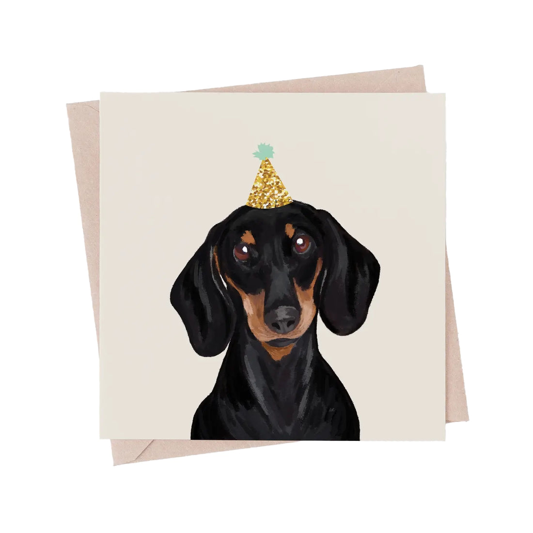 Dachshund Black & Tan Dog Greeting Card