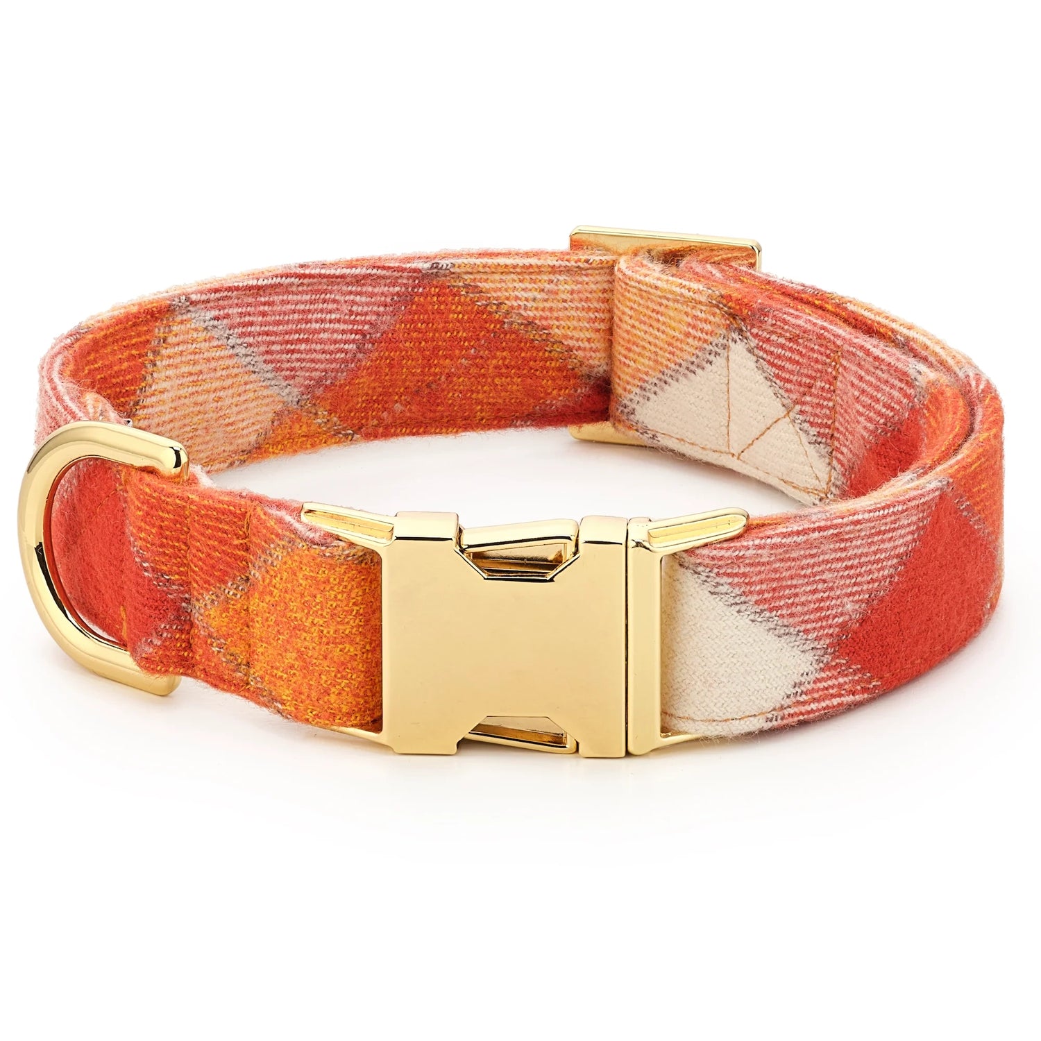 Pumpkin Spice Plaid Flannel Bow Tie Collar