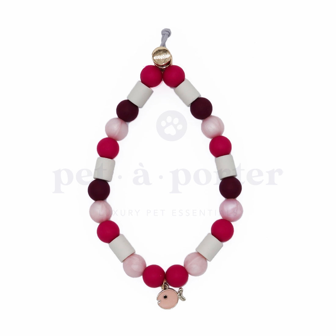 Anti-Tick Beads Collar - Fuschia