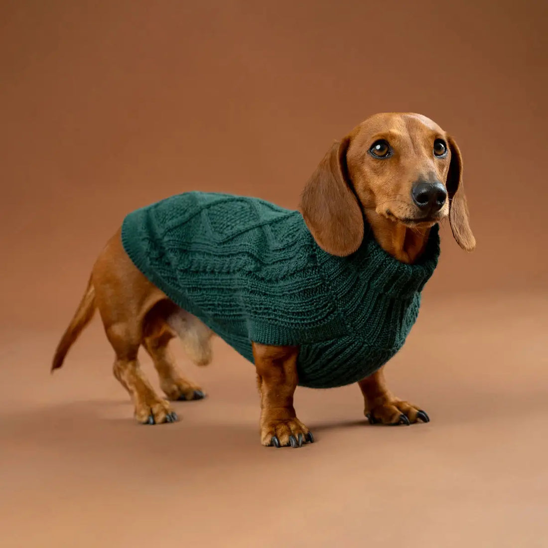 Emerald Green Aran Alpaca Sweater